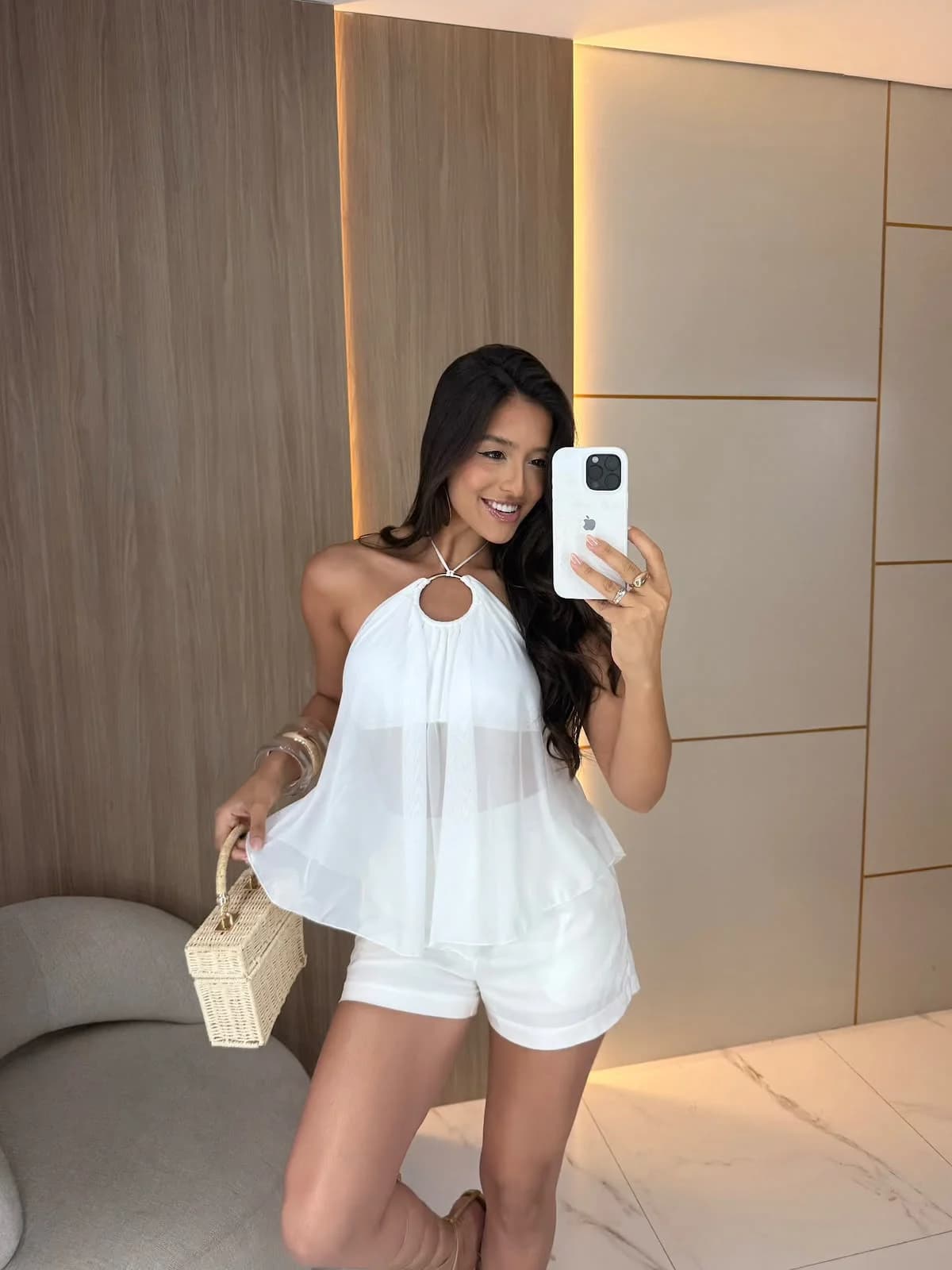 Blusa Bata Tule Antonella Argola
