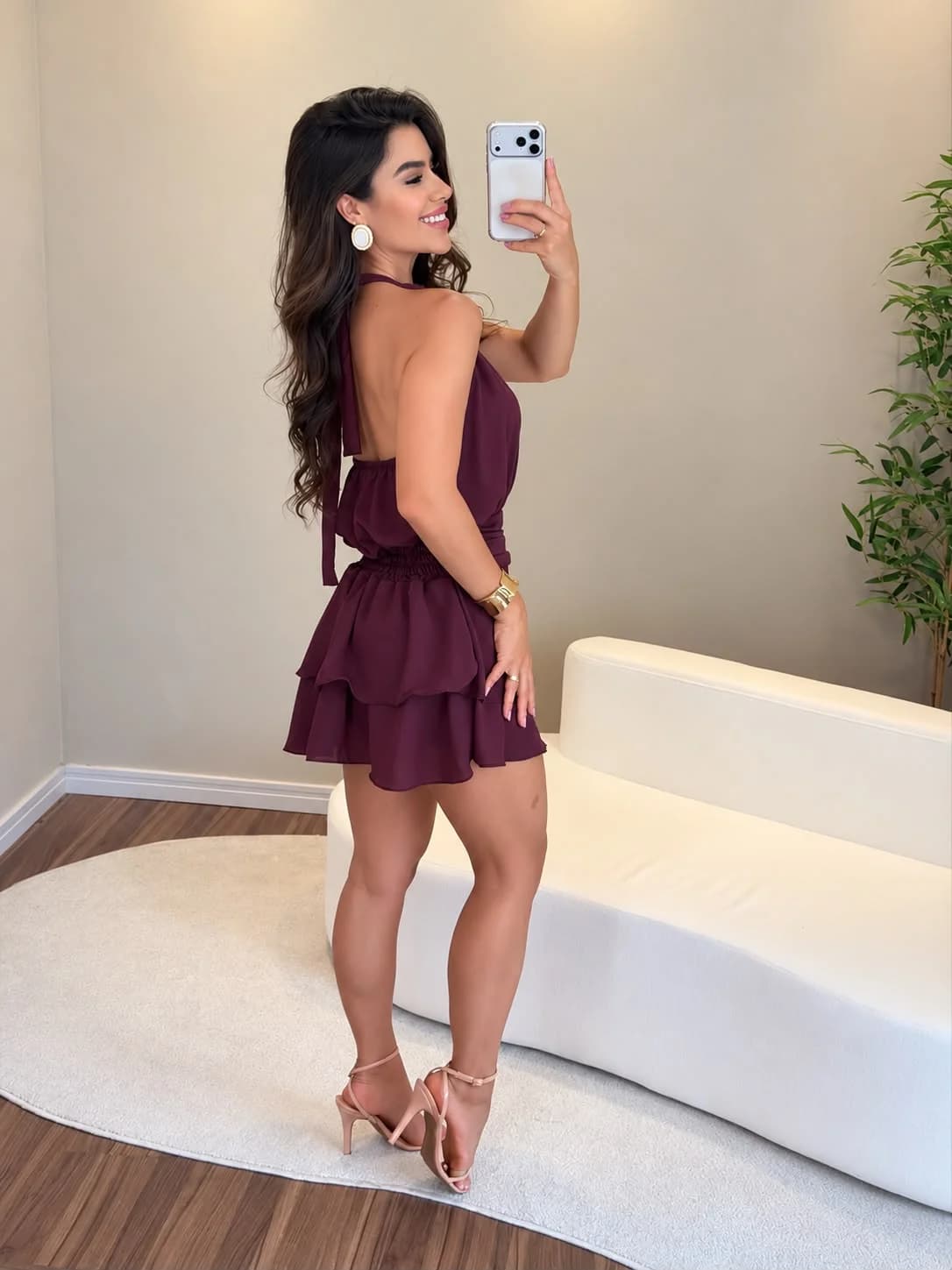 Vestido/macaquinho Chiffon Perla