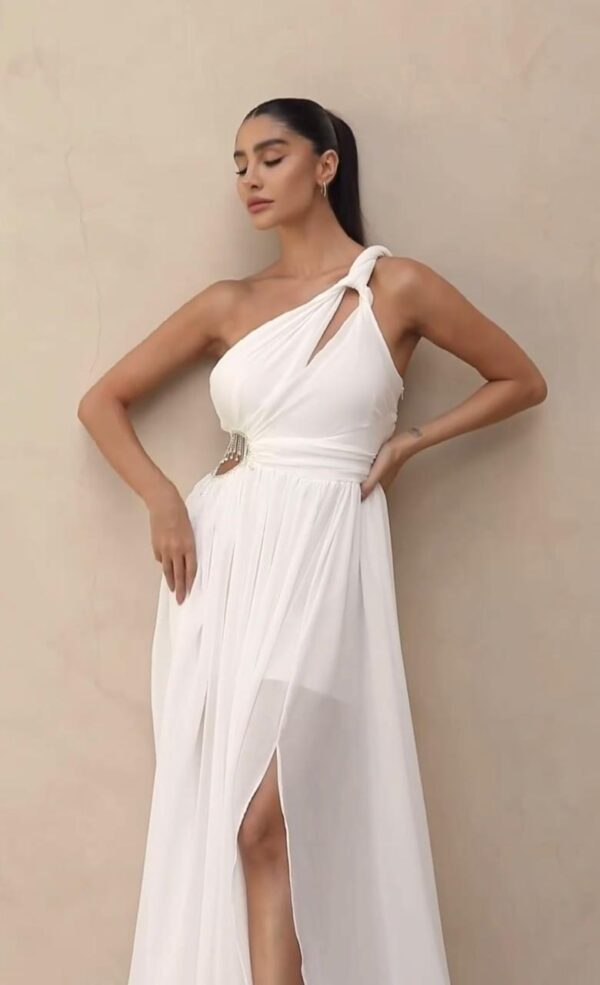 Vestido Longo Branco Luxo - Imagem 2