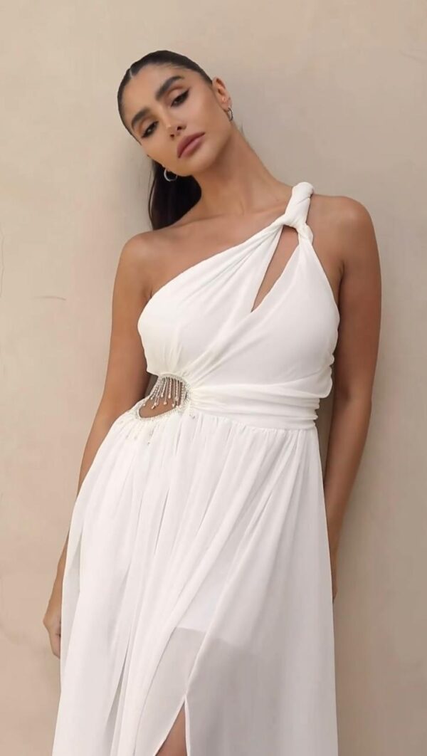 Vestido Longo Branco Luxo - Imagem 3