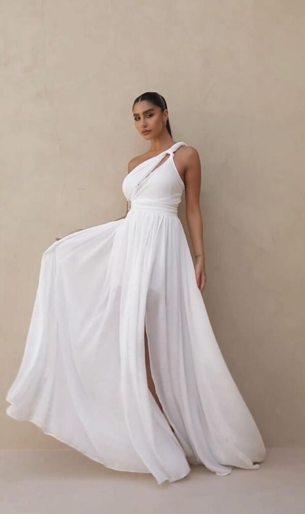 Vestido Longo Branco Luxo - Imagem 5