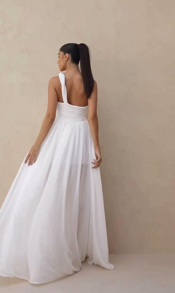 Vestido Longo Branco Luxo - Imagem 6