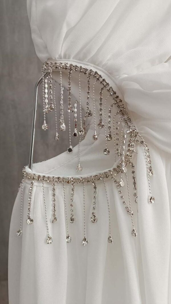 Vestido Longo Branco Luxo - Imagem 14