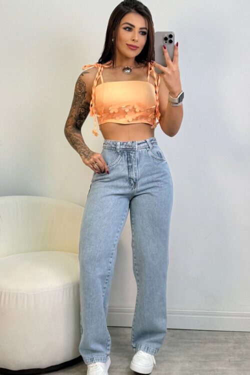 Cropped Flor Salmão - Image 2