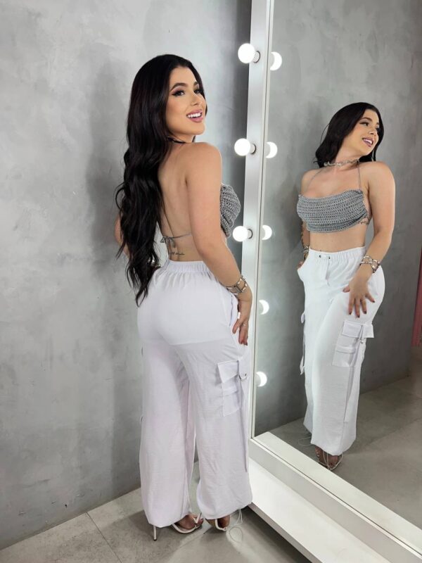 Cropped Crochê Luxo Prata - Imagem 4