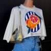 Cropped T-shirt Laranja Off - Imagem 2
