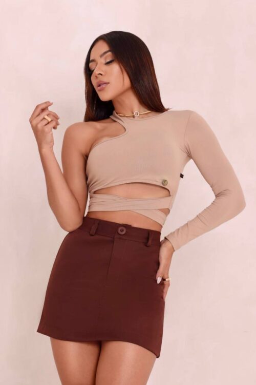 Shorts/saia Alfaiataria Marrom