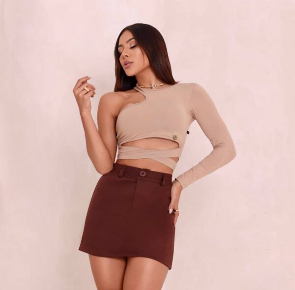 Shorts/saia Alfaiataria Marrom