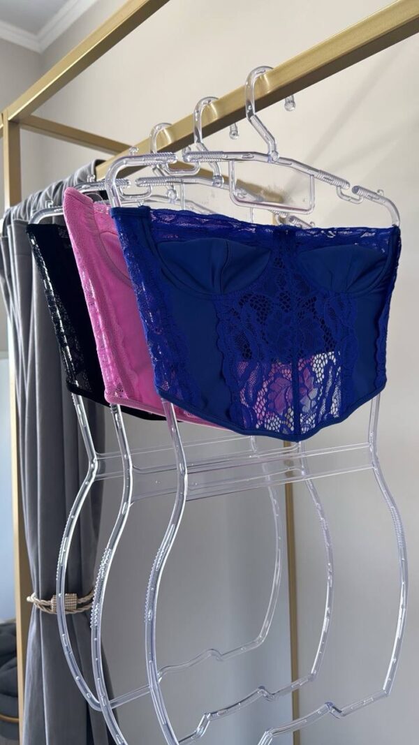 Cropped Corset Lisa Azul - Imagem 2
