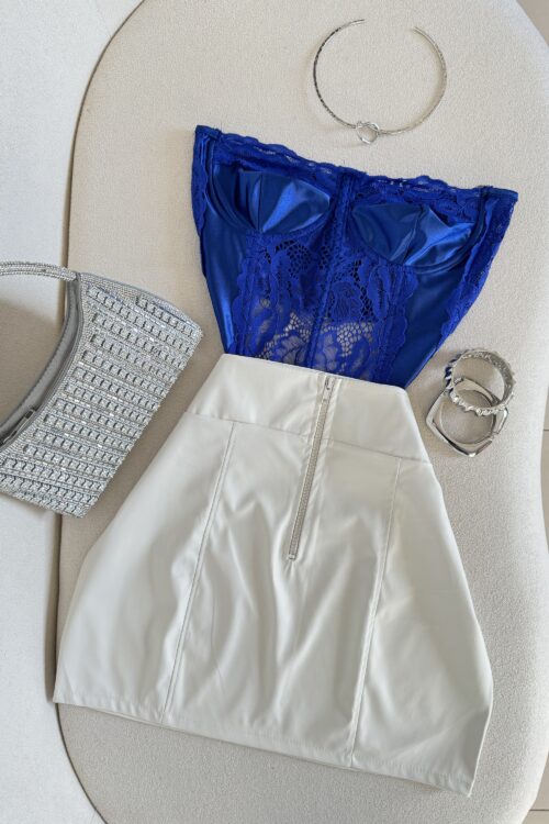 Cropped Corset Lisa Azul