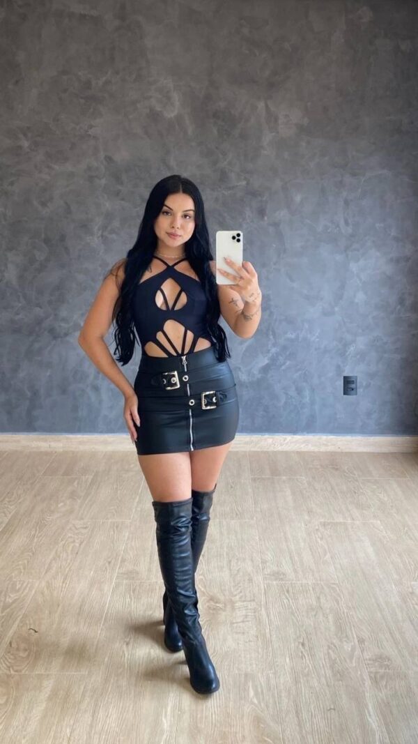 Body Misty Poliamida Preto