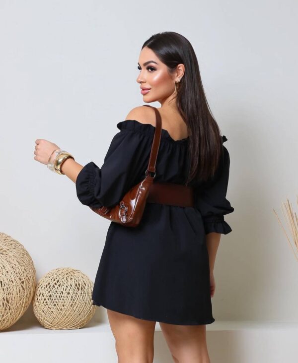 Vestido/macaquinho Jully Canoa Preto - Imagem 2