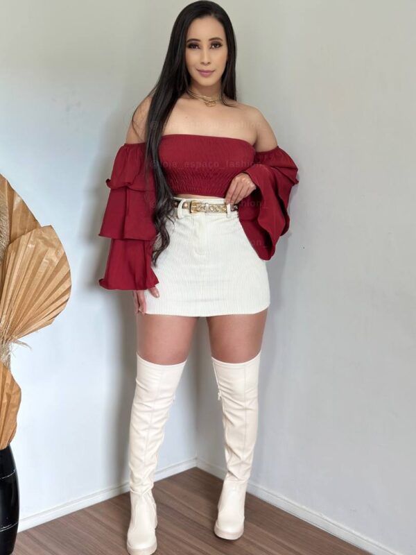 Cropped Lastex Manga Sino Longa - Imagem 9