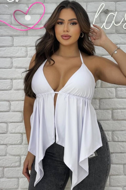 Cropped Top Bata Branca