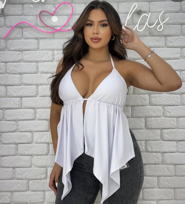 Cropped Top Bata Branca
