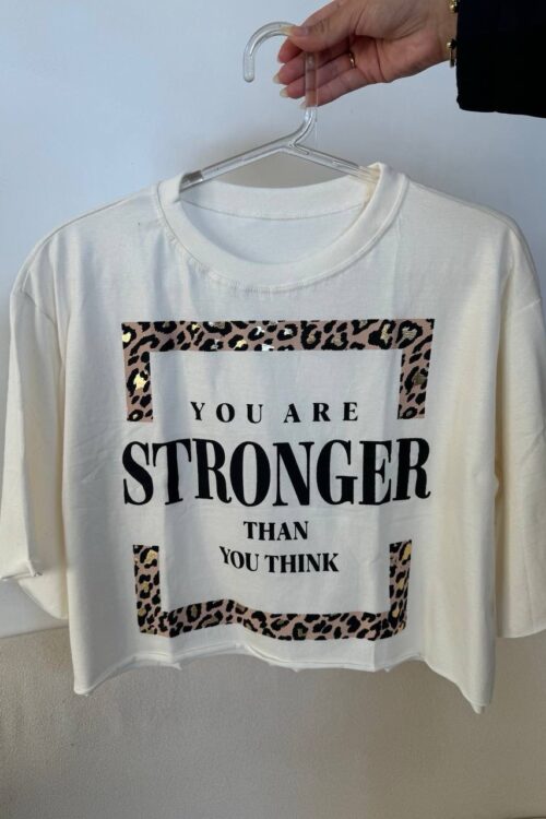 Cropped T-shirt Over Stronger