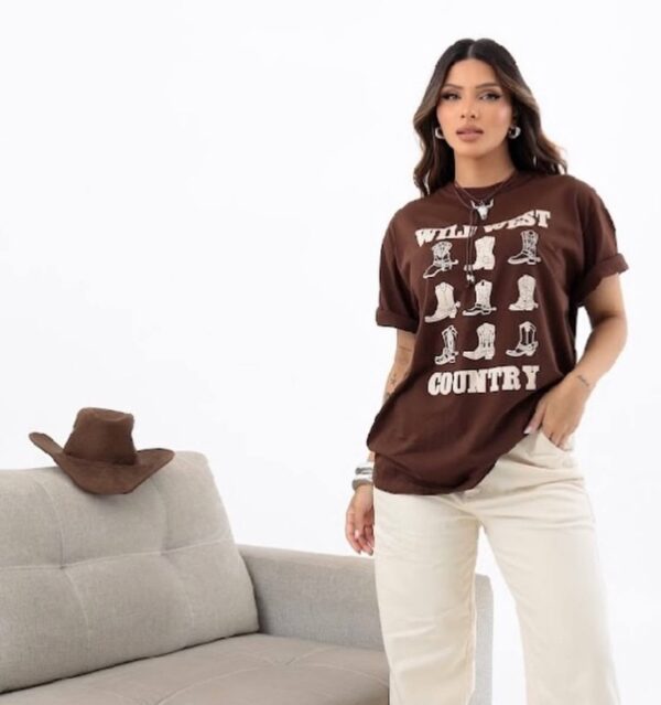 Vestido/camisetao Max Wild West Marrom - Imagem 2