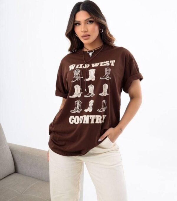 Vestido/camisetao Max Wild West Marrom - Imagem 3
