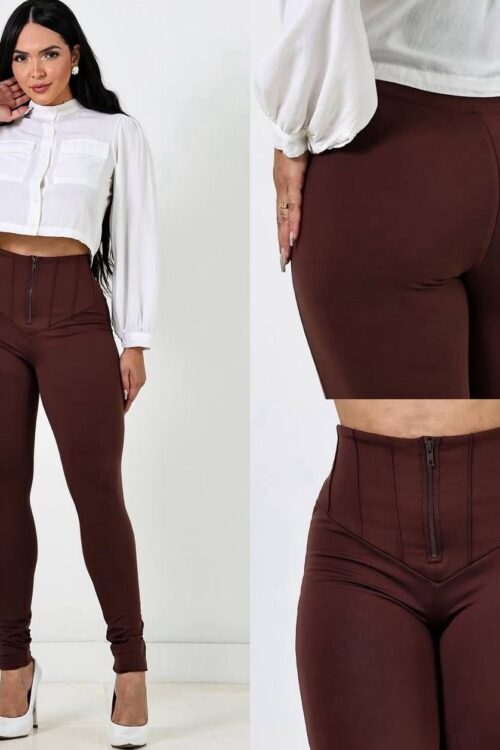 Calça Legging Marrom Lipo Térmica Forrada Peluciada