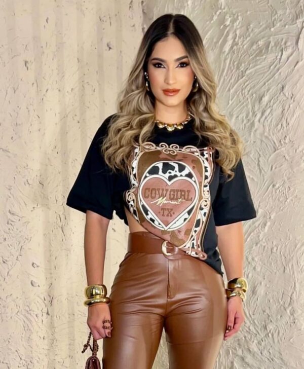 Vestido/camisetao Max Over Preta Cow Girl
