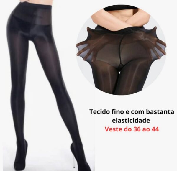 Meia Calça Ultra Gloss Preta (Efeito Anticelulite) - Imagem 4