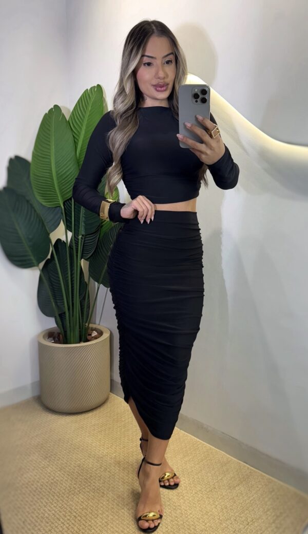 Conjunto Mid Sabrina Preto