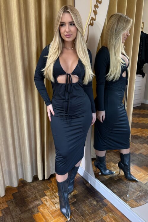 Vestido Longo Érika Preto multiformas
