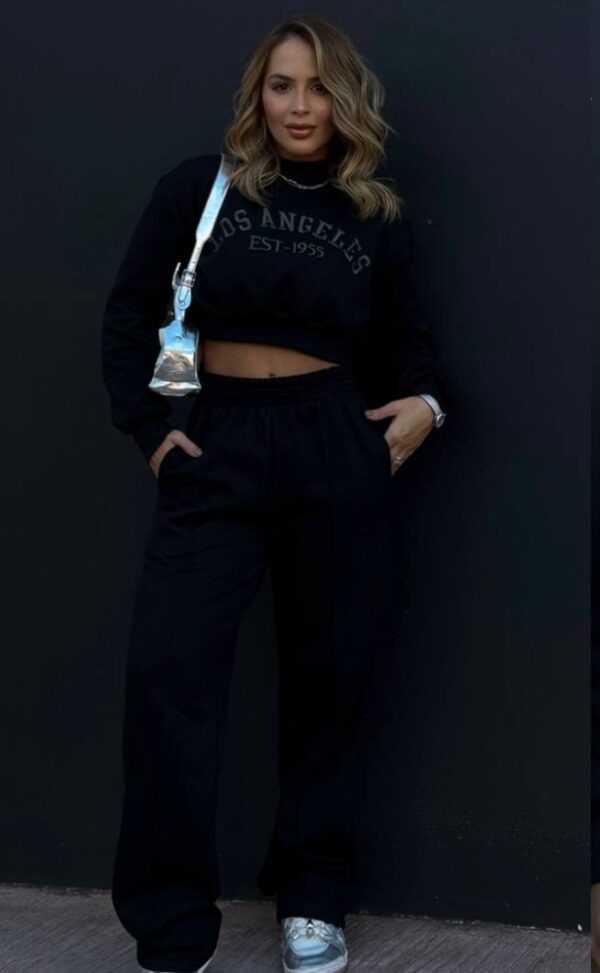 Conjunto Moletom Los Angeles Preto - Imagem 8