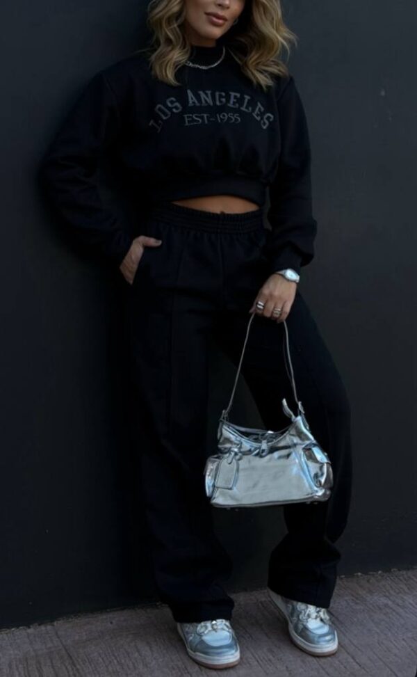 Conjunto Moletom Los Angeles Preto - Imagem 7