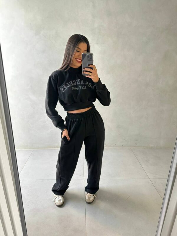 Conjunto Moletom Los Angeles Preto - Imagem 5