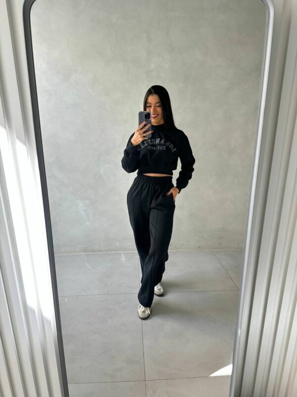 Conjunto Moletom Los Angeles Preto - Imagem 3