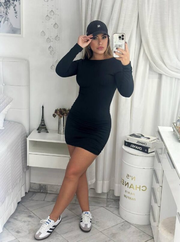 Vestido Costas Abertas Helo Preto - Imagem 11