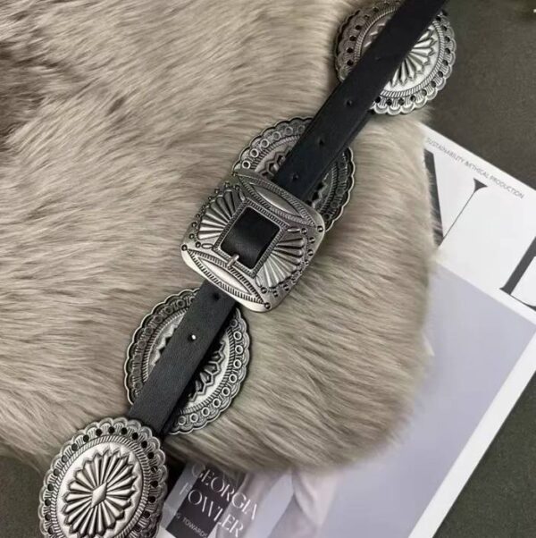 Cinto Preto Com Fivela e Detalhes Mayara - Imagem 3