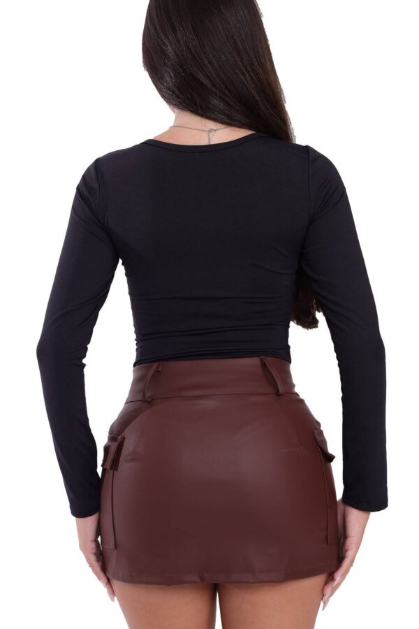 Saia Courino Cargo Milly Marrom - Imagem 3