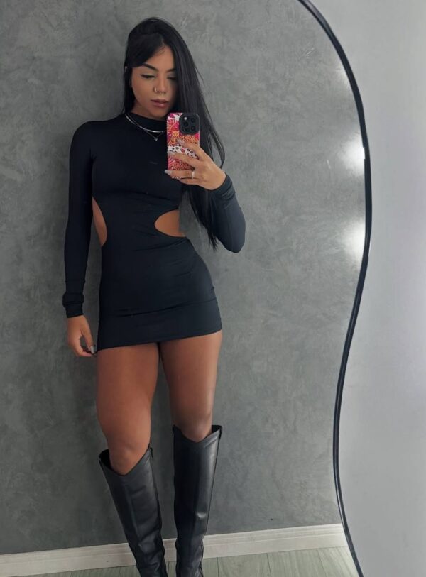 Vestido Iris Poliamida Preto - Imagem 3