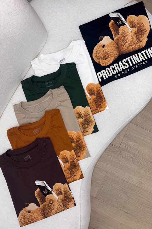 T-shirt Urso Marrom