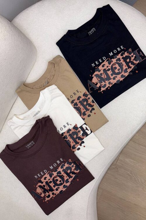 T-shirt Amore Animal Print