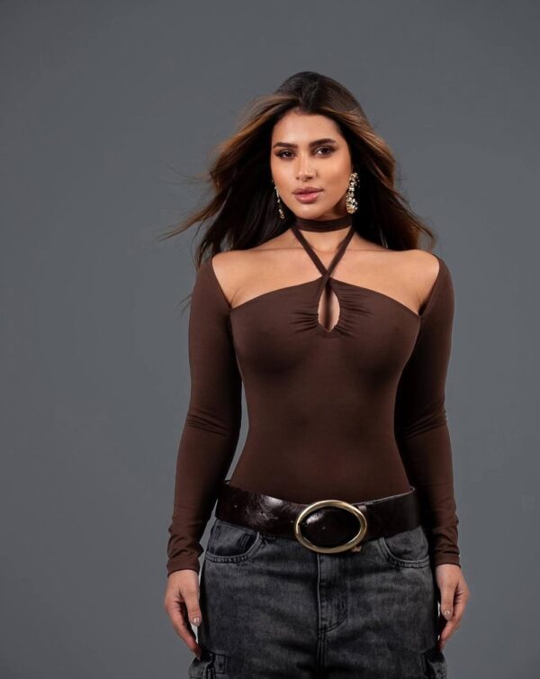 Body Poliamida Sammy Marrom - Imagem 5