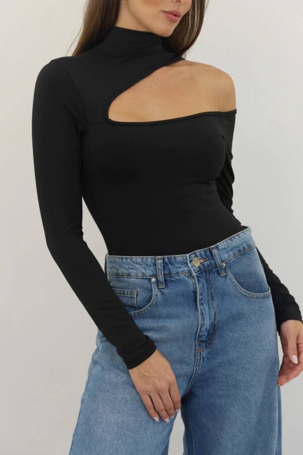 Body Poliamida Helo Choker Preto - Imagem 7