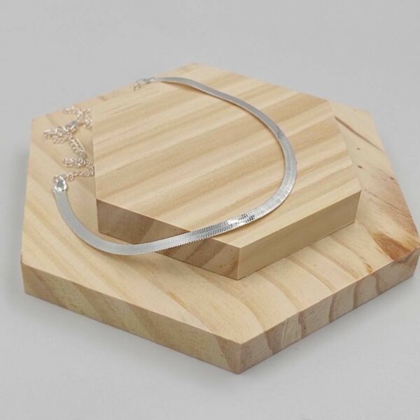 Colar Choker Folheada A Prata - Fita 3 Mm - Imagem 2