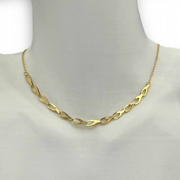 Colar Choker Folheado A Ouro - Design Drop