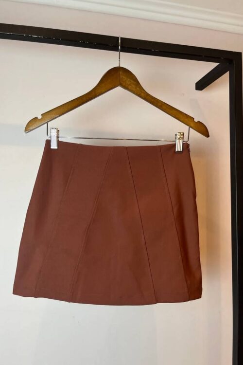 Saia Shorts Bengaline Marrom