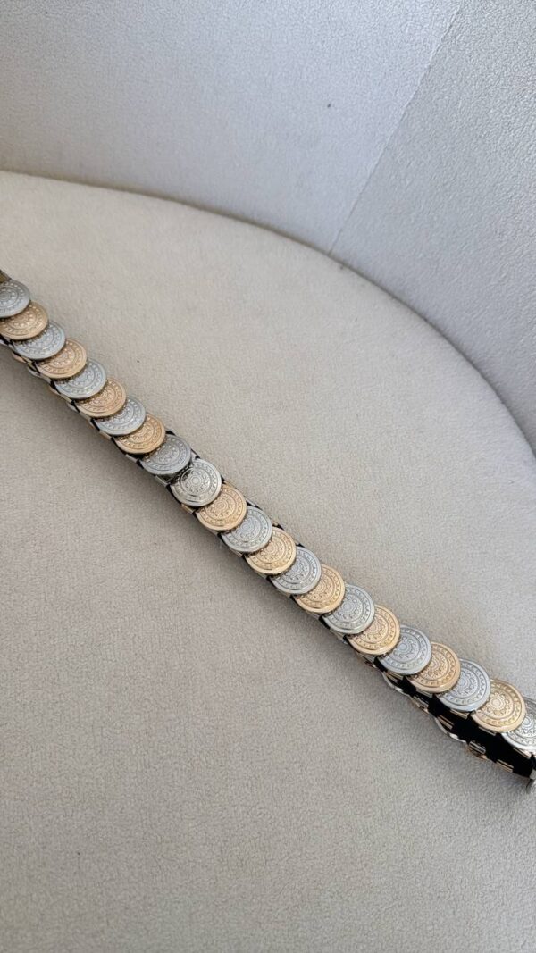 Cinto Moedas 2 Banhos Prata E Dourado Vera - Imagem 2