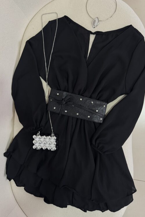 Bolsa Mini Clutch Bolinhas Prata