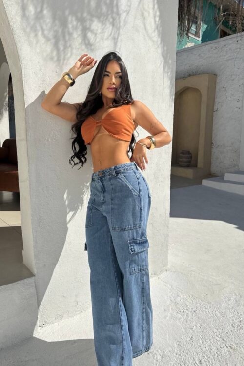 Calça Jeans Wide Leg Clássica Sensação
