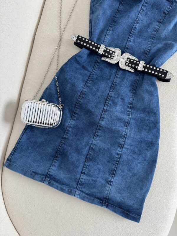 Vestido Jeans Tomara Que Caia com Lycra - Imagem 3