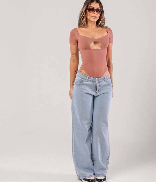 Body Isaura Poliamida Marrom - Imagem 2