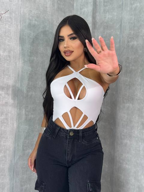 Body Misty Poliamida Branco