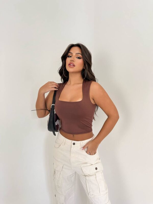 Cropped Vicky Marrom - Imagem 4