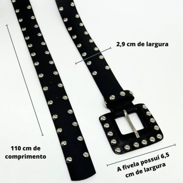 Cinto Vivian Preto Quadrado - Imagem 3